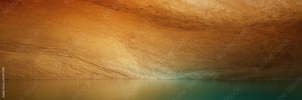 Fototapeta premium large cave with water and rocks