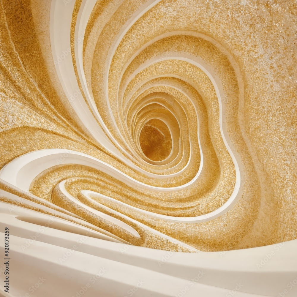 spirally white and gold colored design spirally white and gold colored design