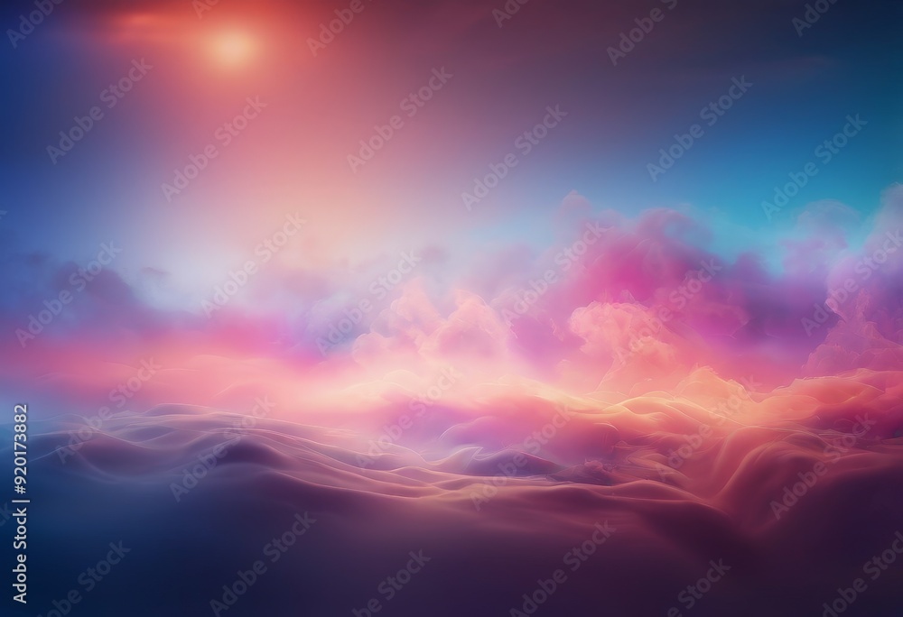colorful sky with clouds and bright sun colorful sky with clouds and bright sun