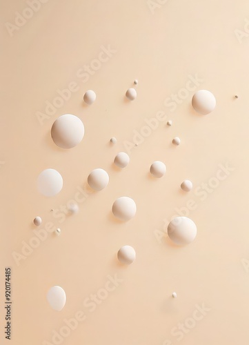 wall with many white balls hanging from it