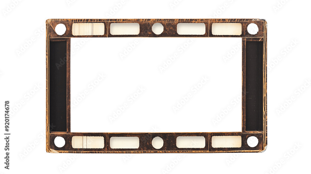 Antique Film Frame, transparent background, white background Antique Film Frame, transparent background, white background