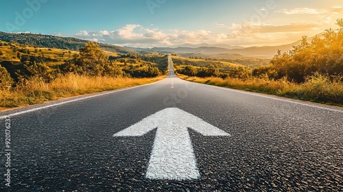 Endless Journey. Never-ending road leading into the unknown