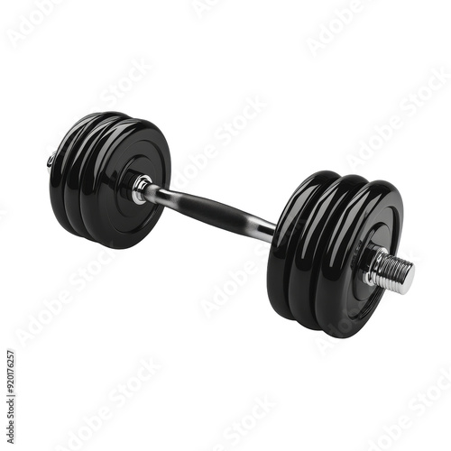 PNG Black adjustable dumbbell on a white background