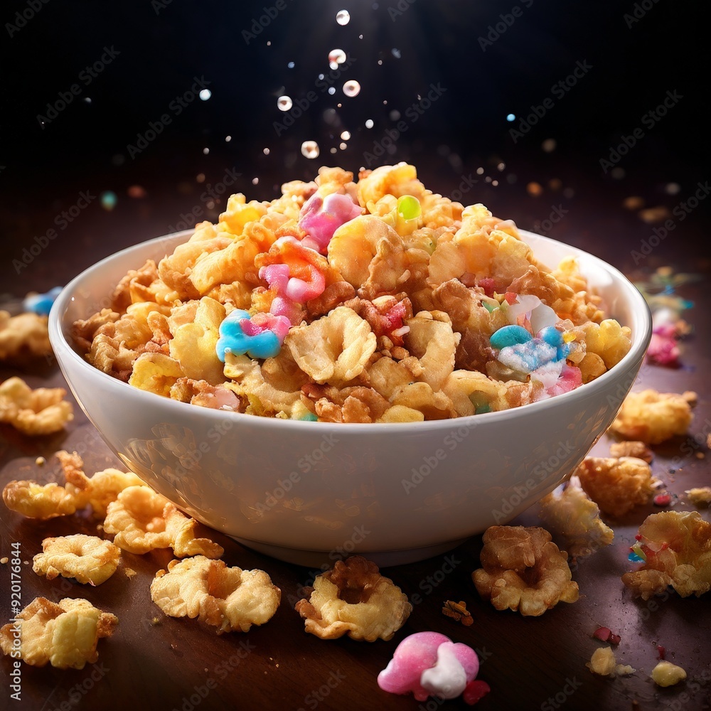 bowl cereal with candy and candis