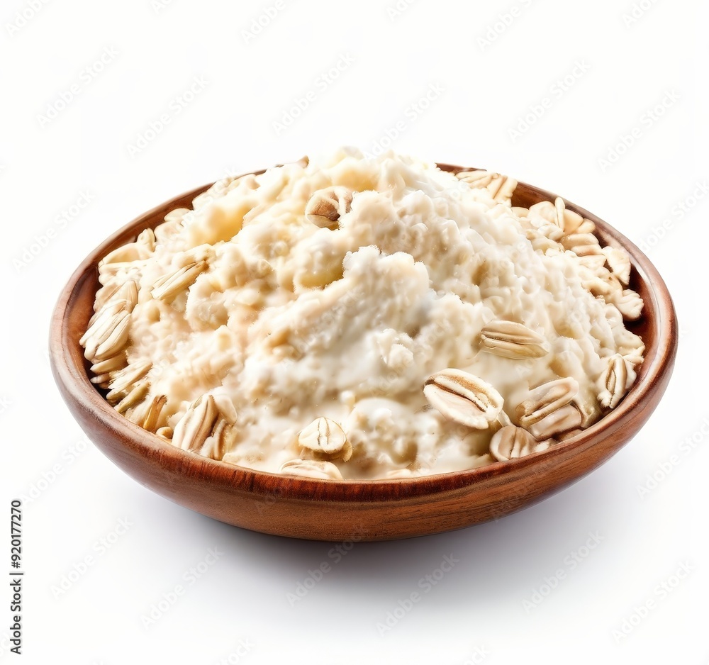 bowl oats with spoon in it bowl oats with spoon in it