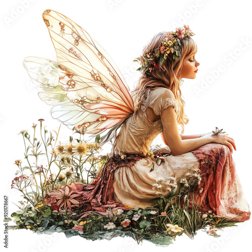 Enchanted Twilight, transparent background, white background