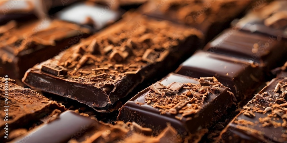 chocolate bars are stacked on table chocolate bars are stacked on table