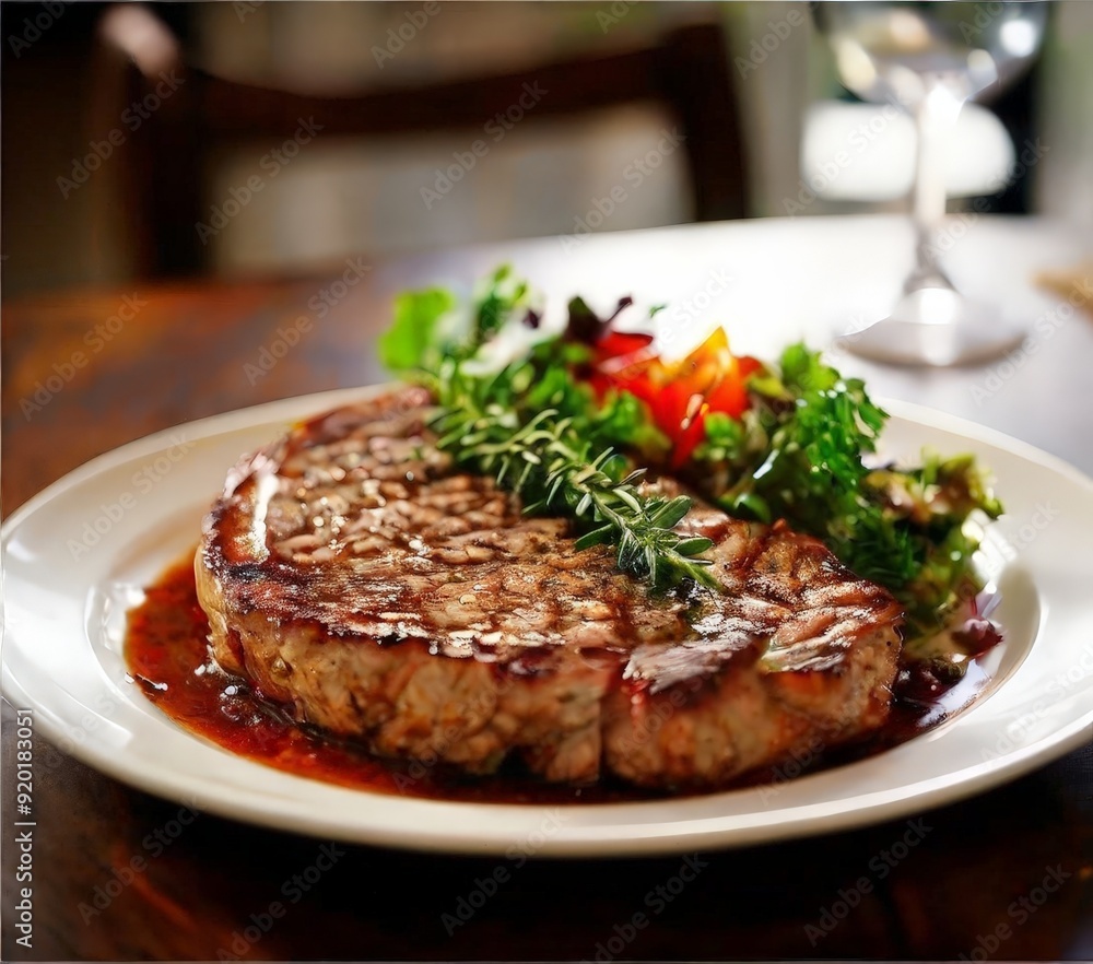 plate meat with sauce and vegetables plate meat with sauce and vegetables