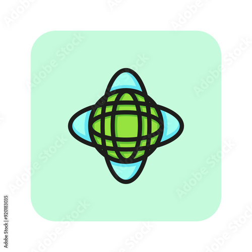News network line icon. News, internet, social media. News concept. Vector illustration can be used for topics like TV channels, news broadcasting, social media