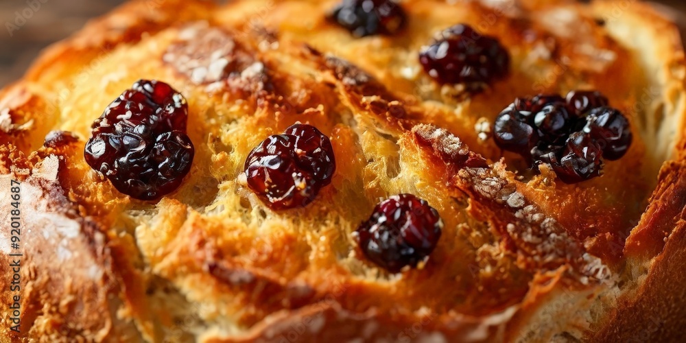 loaf bread with cran and cran topping loaf bread with cran and cran topping