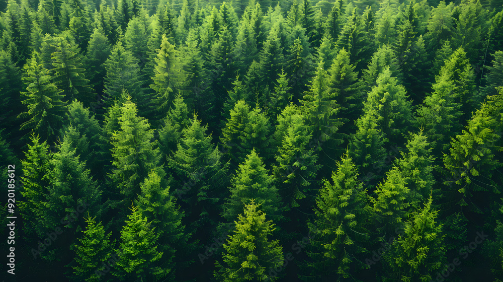 Aerial top view of summer green trees in rural Finnish forest Aerial top view of summer green trees in rural Finnish forest