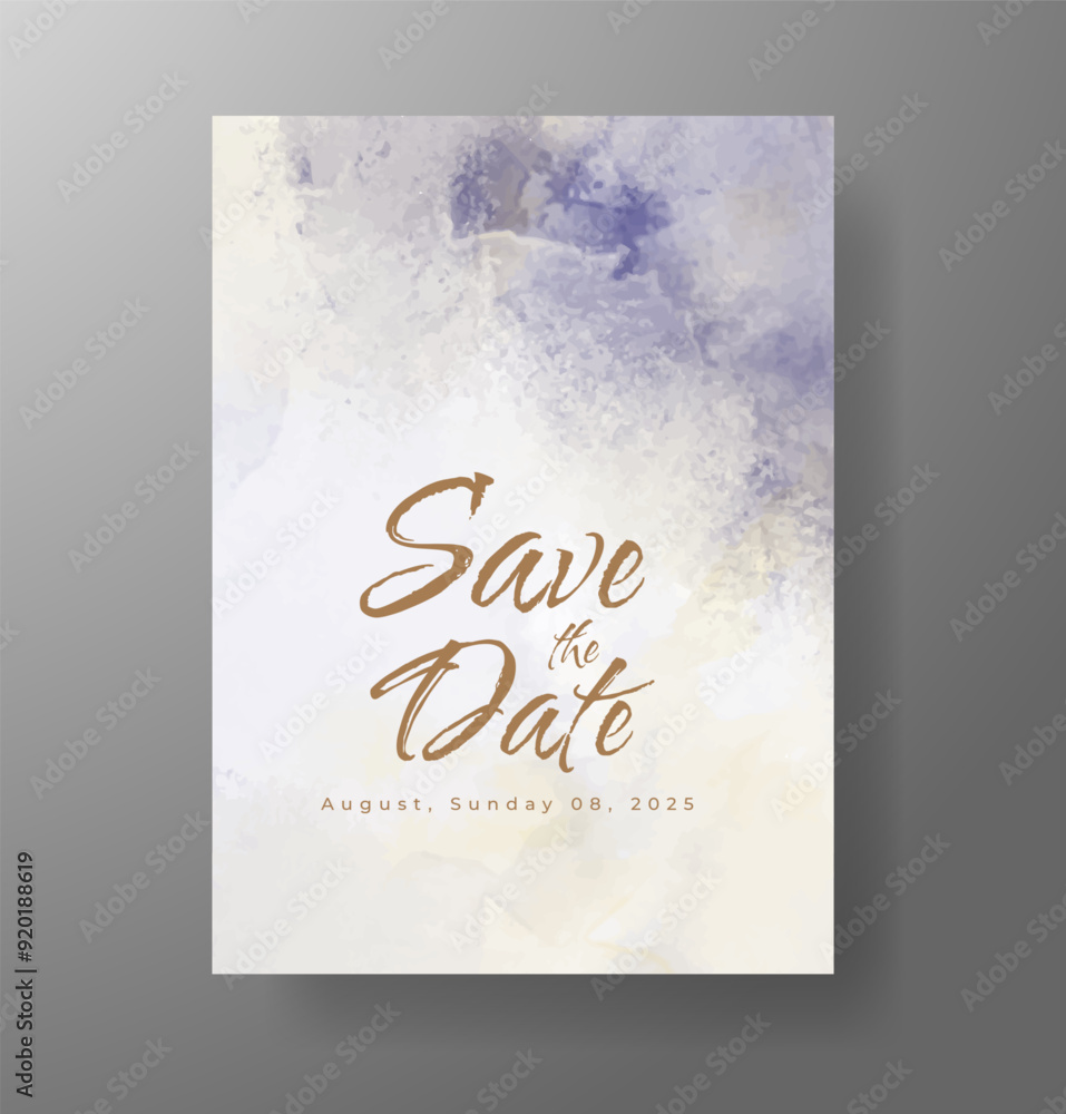 Wedding invitation with Abstract splashed watercolor background Wedding invitation with Abstract splashed watercolor background