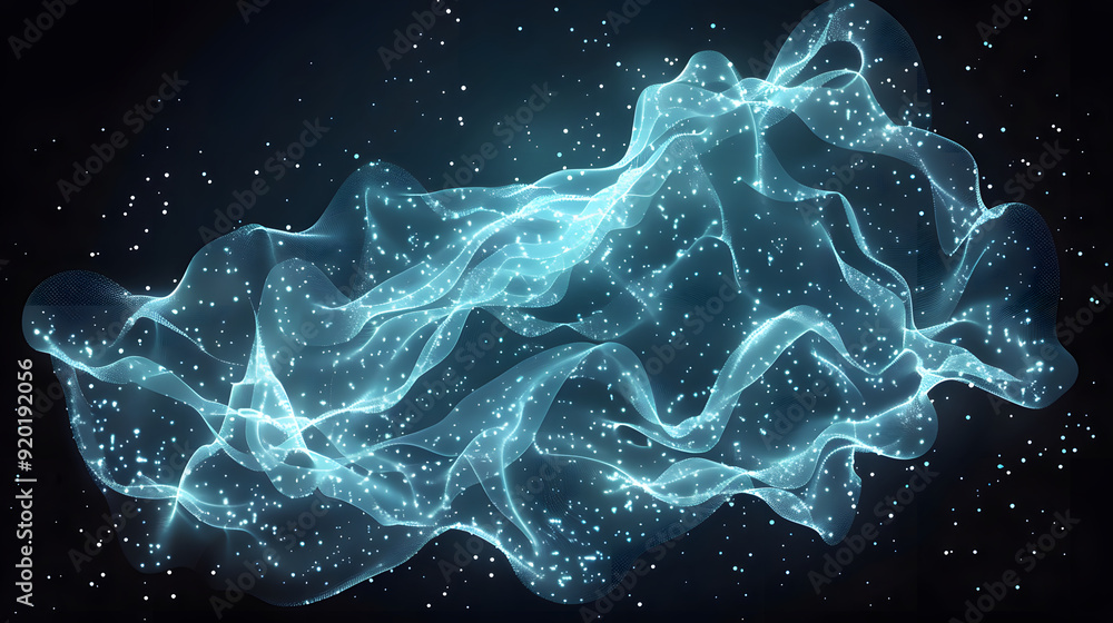 Magical glowing blue glow on dark background Magical glowing blue glow on dark background