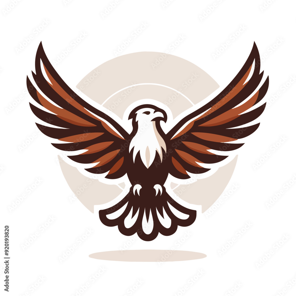 Fototapeta premium flat vector logo of an eagle, Eagle logo.