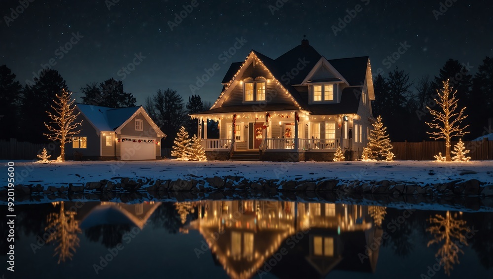 Fototapeta premium house at night