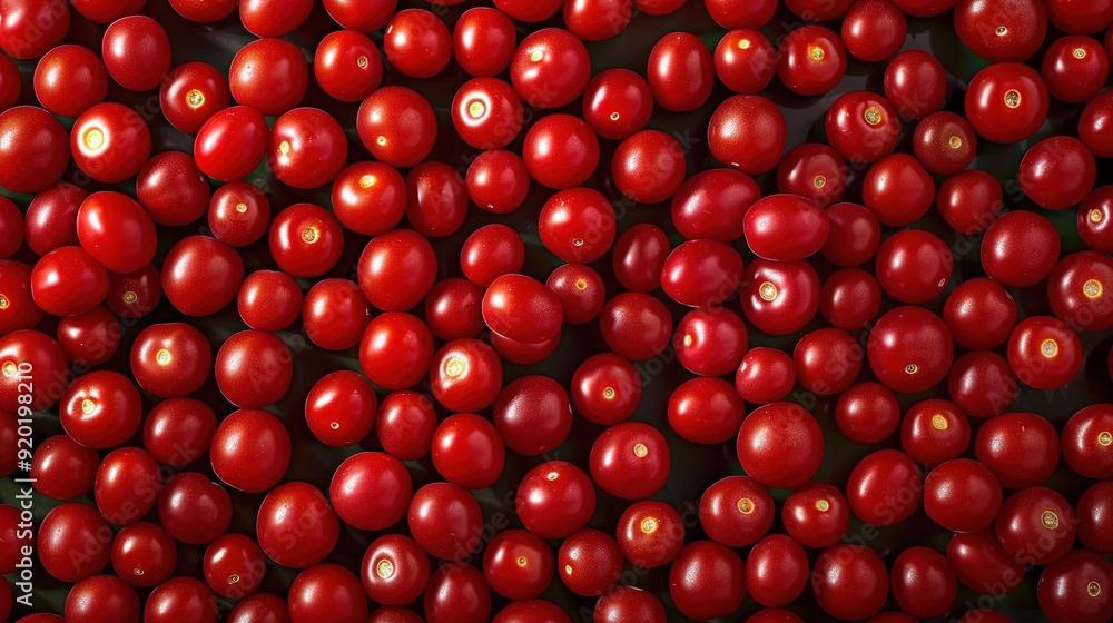 Stunning Top View of Vibrant Red Cherry Tomatoes Piled High, Exuding Freshness and Healthiness for a Nutritious Diet. A Real Photo Capturing the Essence of Healthy Eating. Stunning Top View of Vibrant Red Cherry Tomatoes Piled High, Exuding Freshness and Healthiness for a Nutritious Diet. A Real Photo Capturing the Essence of Healthy Eating.
