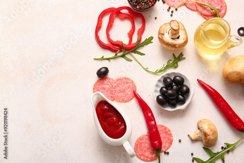 Different ingredients for p...