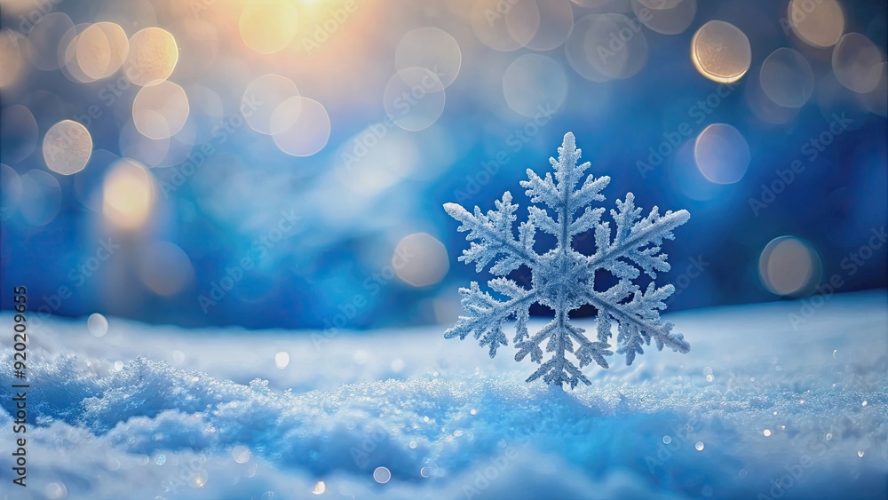 Single snowflake on blurred winter background, snow, winter, cold, weather, frost, delicate, crystal, icy, frozen, nature Single snowflake on blurred winter background, snow, winter, cold, weather, frost, delicate, crystal, icy, frozen, nature