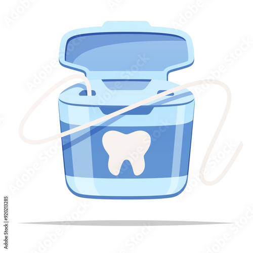 Dental floss vector isolated illustration