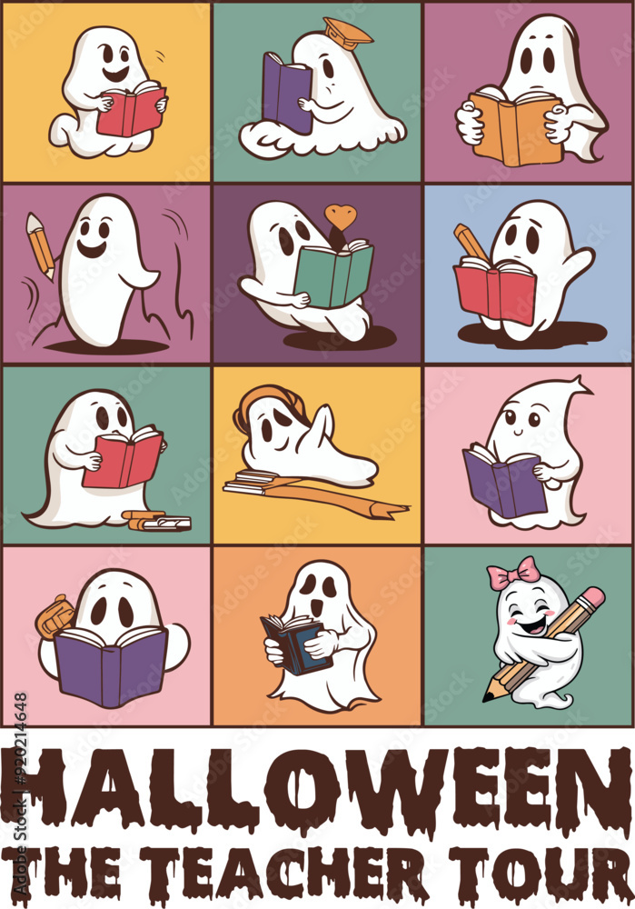 Obraz premium Halloween The Teacher Tour Vector