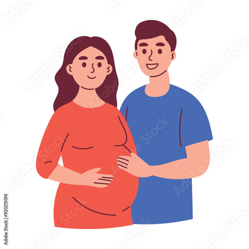 Pregnant Woman with Her Husband