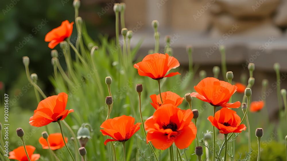 Fototapeta premium Palestinian poppies