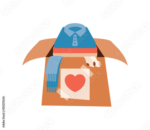 charity box full of household stuff