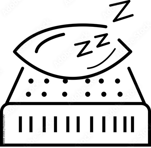 vector icon of mattress and pillow