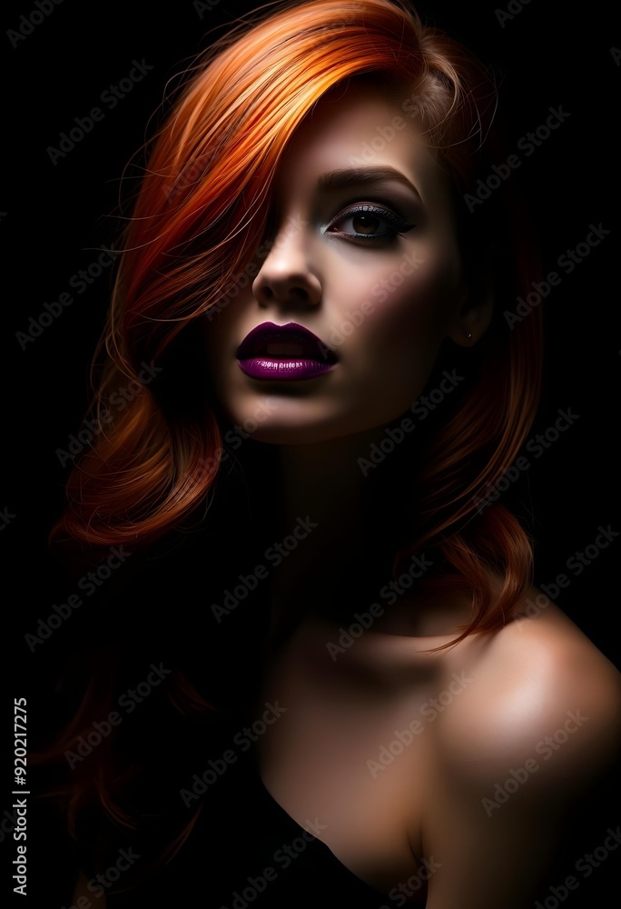 Radiant Redhead Glamorous Woman with Long Wavy Red Hair Radiant Redhead Glamorous Woman with Long Wavy Red Hair