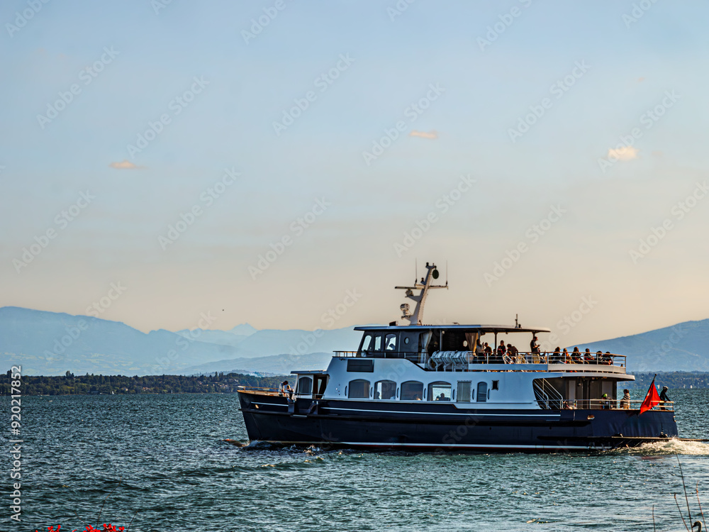 Fototapeta premium Lake Geneva Ferry To Valais France