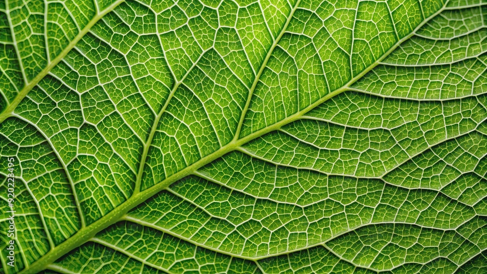 Obraz premium Macro texture of green leaf plant, macro, texture, green, leaf, plant, natural, pattern, close-up, background, foliage, botanical