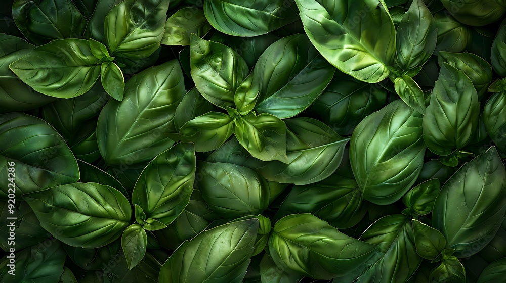 Fresh Basil leaves as background Fresh Basil leaves as background