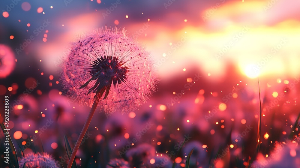 Obraz premium Field of dandelions.