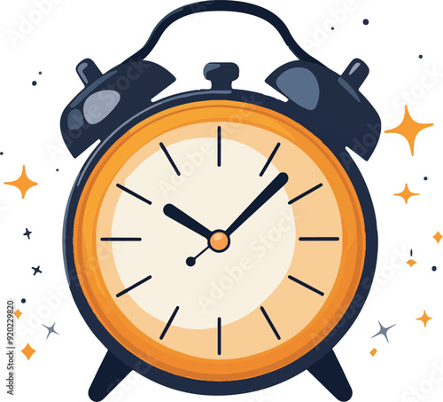 Vintage Alarm Clock Illustration