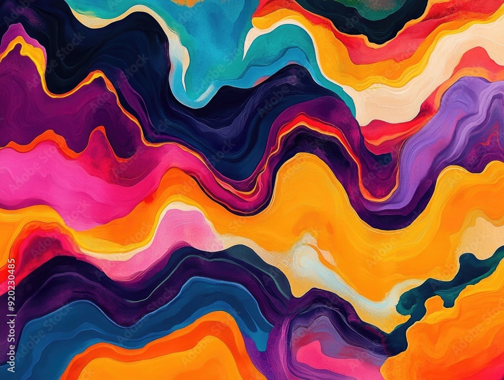 Mesmerizing abstract color patterns with dynamic fluid transitions and ...