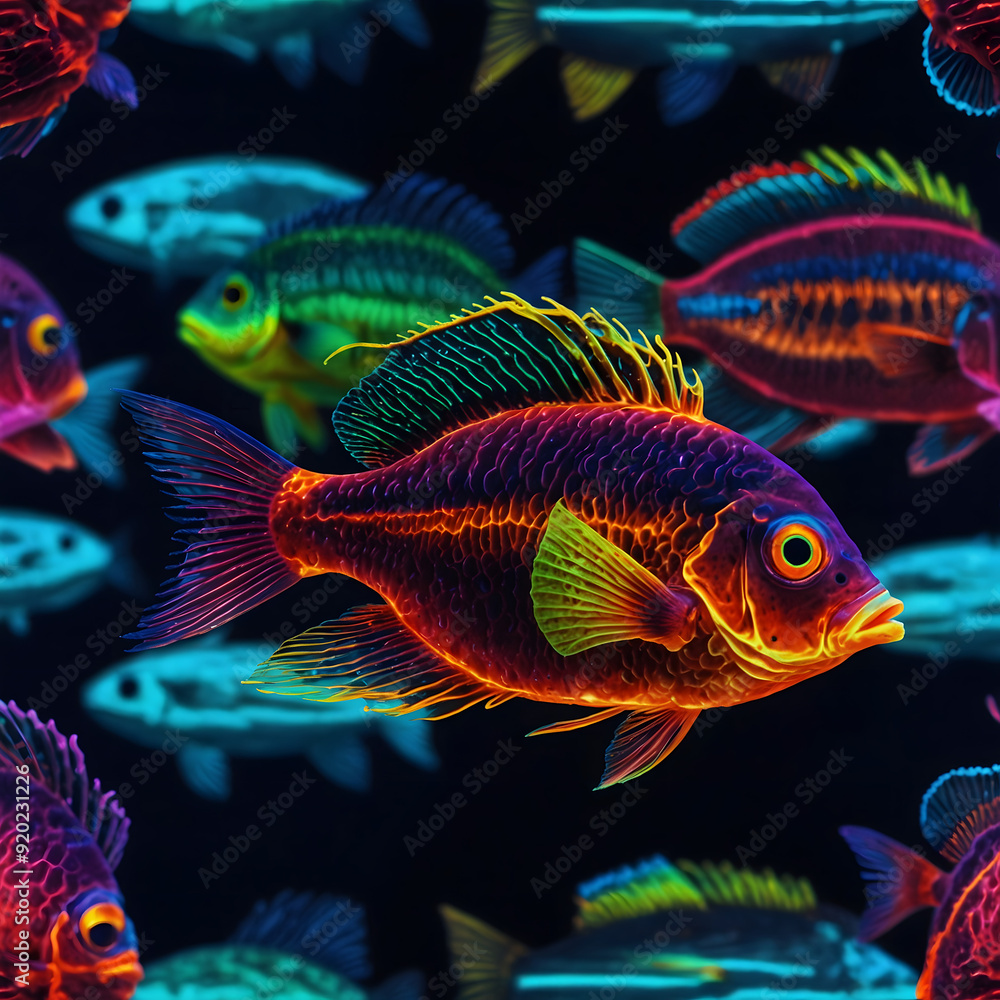Fototapeta premium neon fish