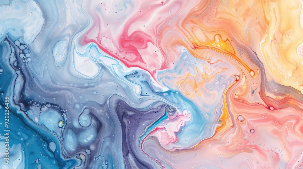 Abstract Acrylic Painting with Swirling Colors Abstract Acrylic Painting with Swirling Colors