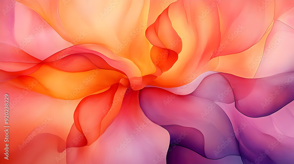 Fototapeta premium A vibrant abstract design featuring flowing colors that blend seamlessly.