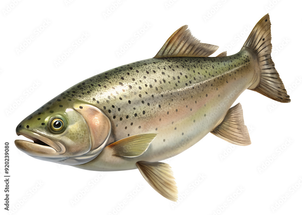 Fototapeta premium trout fish isolated on transparent background
