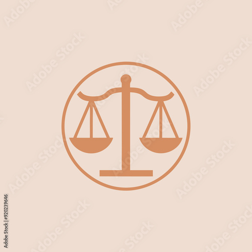 Creative law firm logo design vector art Illustration