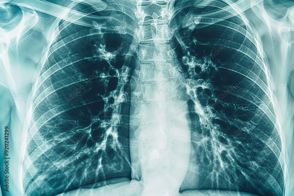 Chest X-ray, ribs, lungs, medical radiography Chest X-ray, ribs, lungs, medical radiography