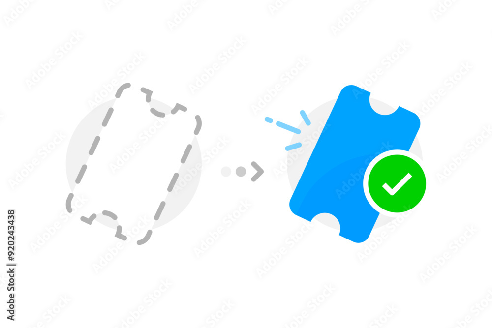 voucher successfully used to get discount concept illustration flat design. simple modern graphic element for ui, infographic, icon voucher successfully used to get discount concept illustration flat design. simple modern graphic element for ui, infographic, icon