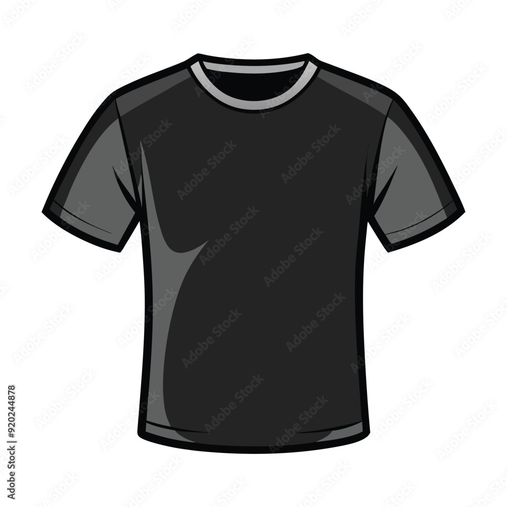 Art & Illustration Black and Gray Short Sleeve T-Shirt Design, Casual Shirt Template, Blank Apparel for Customization Art & Illustration Black and Gray Short Sleeve T-Shirt Design, Casual Shirt Template, Blank Apparel for Customization