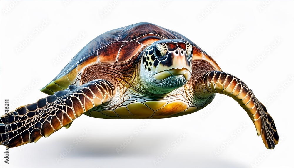 Fototapeta premium turtle on white background