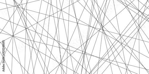 Abstract lines in black and white tone of many squares and rectangle shapes on white background. Metal grid isolated on the white background. nervures grey abstract perspective Random chaotic .