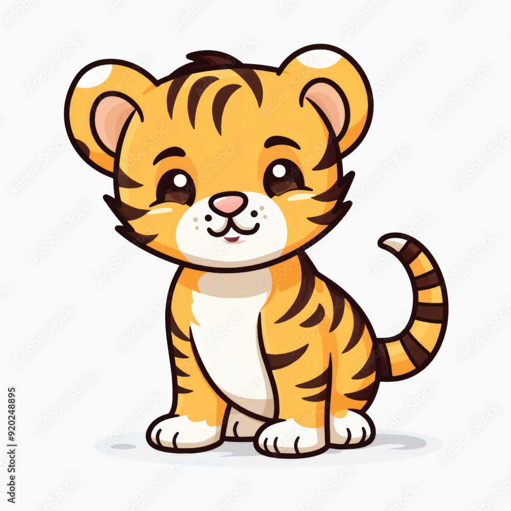 Cute cartoon tiger illustration Cute cartoon tiger illustration