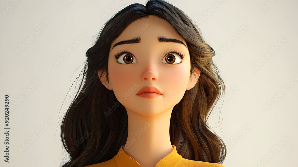 A digital illustration of a young woman with long hair, expressing a thoughtful emotion. A digital illustration of a young woman with long hair, expressing a thoughtful emotion.