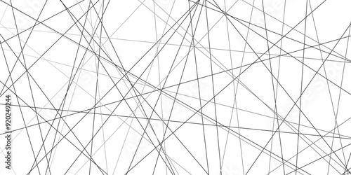Abstract lines in black and white tone of many squares and rectangle shapes on white background. Metal grid isolated on the white background. nervures grey abstract perspective Random chaotic .