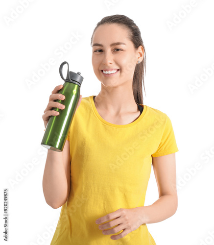 Sporty young woman with bot...
