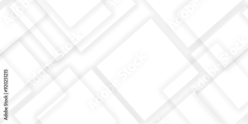 Abstract white and grey geometric overlapping square pattern background with shadow. paper texture design Abstract white background can use for design, background concept, vector illustration.